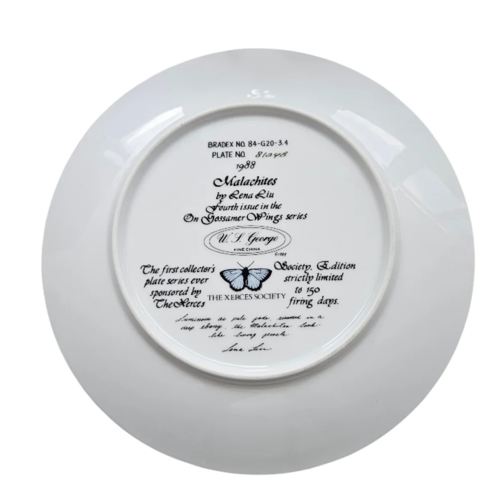 Lena Liu Decorative Collectable Plates with Butterfly Design No Pl 1664c Porcela - Picture 3 of 3